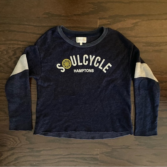 SoulCycle X Sundry Hamptons Navy Heathered Crewneck Sweatshirt - Women’s Small - Picture 1 of 5